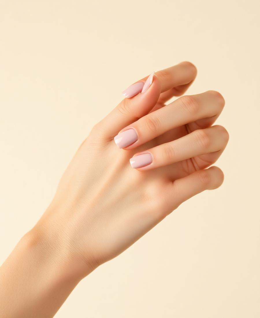 Blush pastel manicure